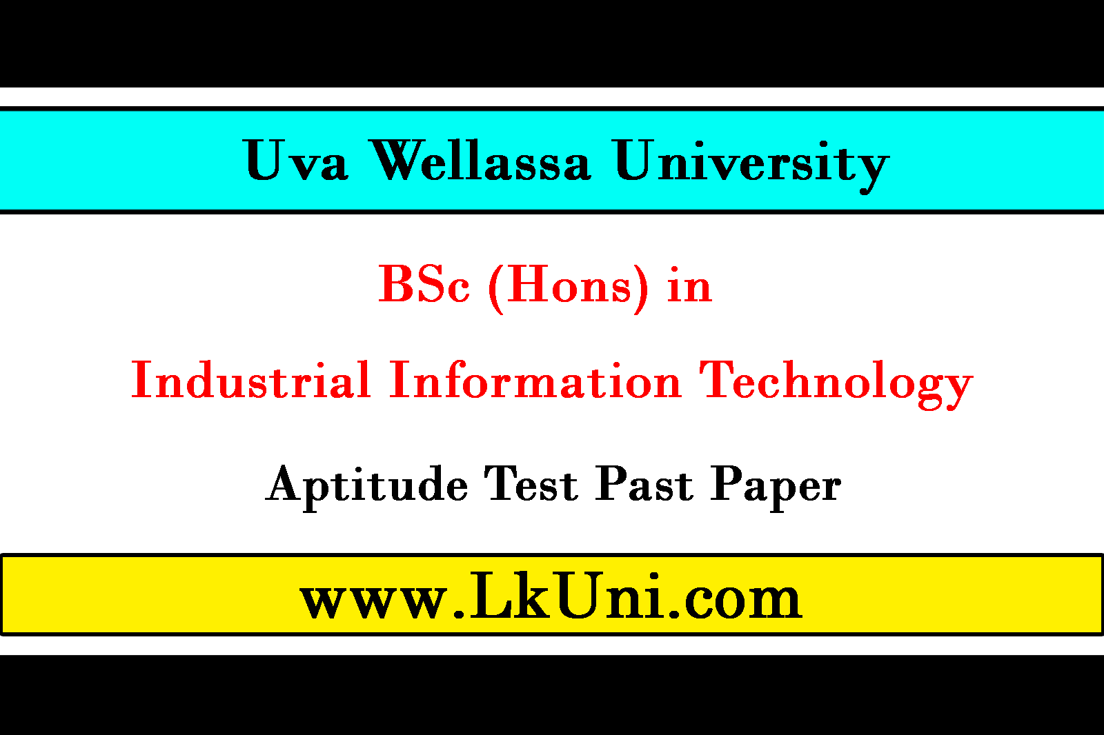bsc-hons-in-industrial-information-technology-aptitude-test-past-papers-uva-wellassa